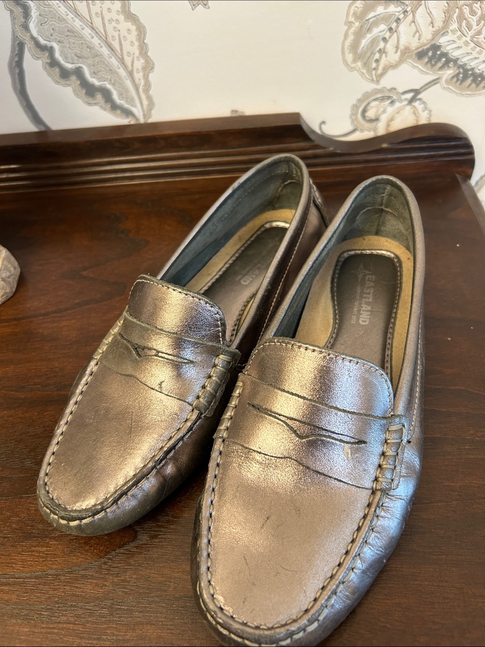 Eastland Men’s Metallic Bronze Slip-On Loafers